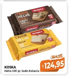 Koşka Helva 500 Gr. Sade-Kakaolu