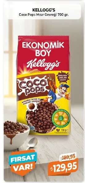 Kellogg'S Coco Pops Mısır Gevreği 700 Gr.
