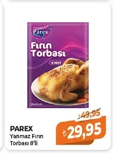 Parex Yanmaz Fırın Torbası 8'Li
