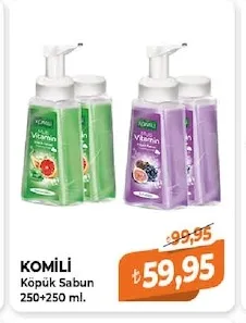 Komi̇Li̇ Köpük Sabun 250+250 Ml.