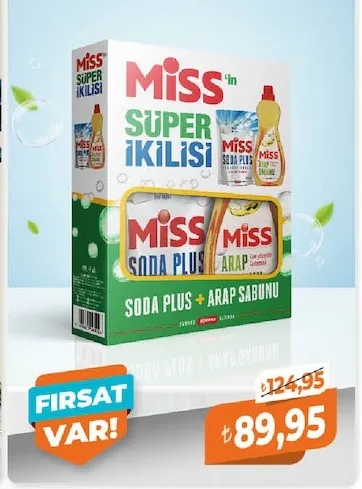 Miss Süper İkilisi Soda Plus + Arap Sabunu
