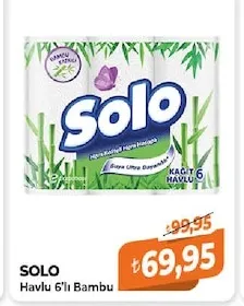 Solo Havlu 6'Lı Bambu