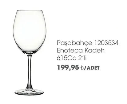 Paşabahçe 1203534 Enoteca Kadeh 615Cc 2'Li