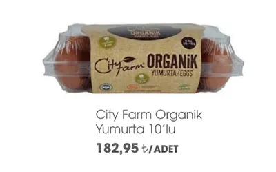 City Farm Organik Yumurta 10'Lu