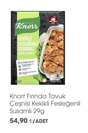 Knorr Fırında Tavuk Çeşnisi Kekikli Fesleğenli Susamlı 29G