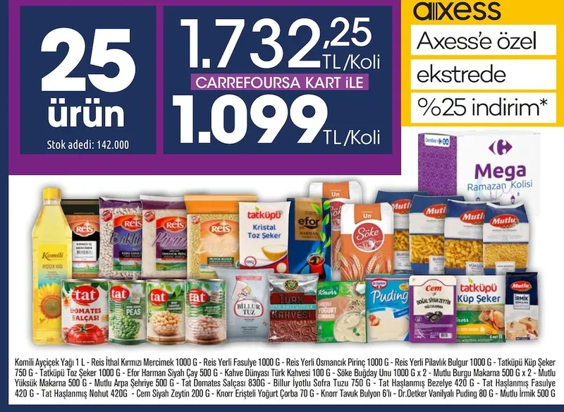 Mega Ramazan Kolisi 25 Ürün