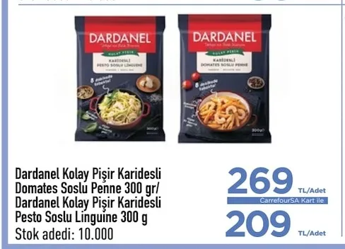 Dardanel Kolay Pişir Karidesli Domates Soslu Penne 300 Gr/ Dardanel Kolay Pişir Karidesli Pesto Soslu Linguine 300 G