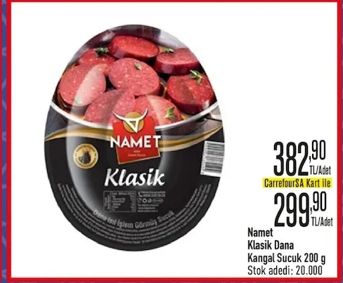 Namet Klasik Dana Kangal Sucuk 200 G