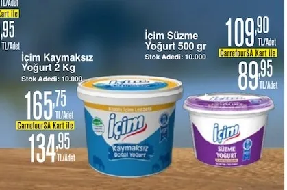 İçim Kaymaksız Yoğurt 2 Kg