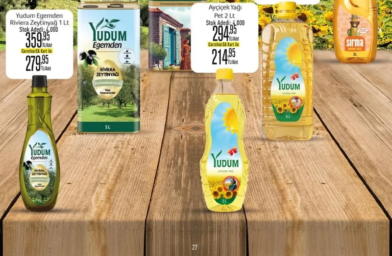 Yudum Egemden Riviera Zeytinyağ 1 Lt