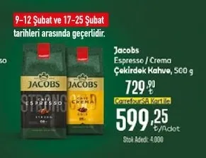 Jacobs Espresso / Crema Çekirdek Kahve, 500 G