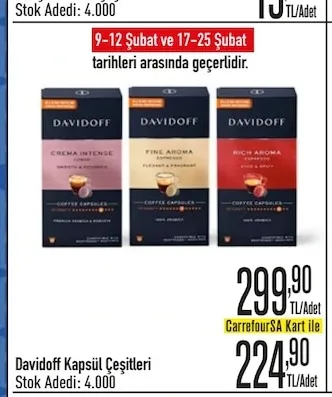 Davidoff Kapsül Çeşitleri