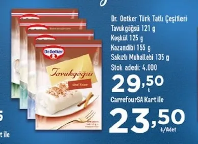 Dr. Oetker Türk Tatlı Çeşitleri Tavukgöğsü 121 G