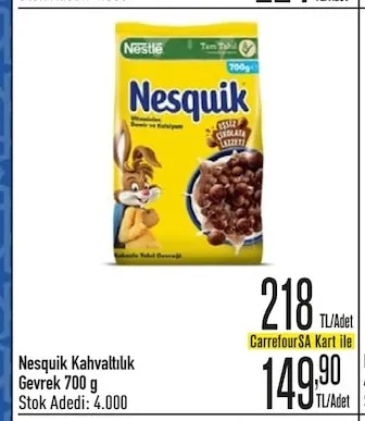 Nesquik Kahvaltılık Gevrek 700 G