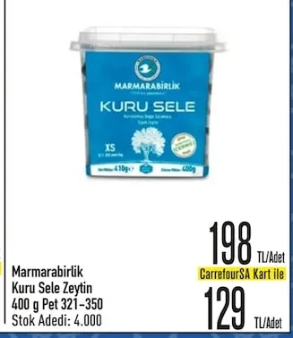 Marmarabirlik Kuru Sele Zeytin 400 G Pet 321-350