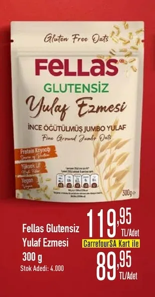 Fellas Glutensiz Yulaf Ezmesi 300 G