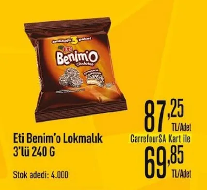 Eti Benim'O Lokmalık 3'Lü 240 G