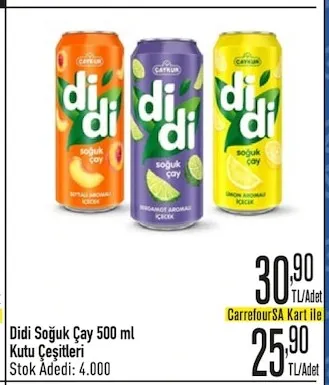 Didi Soğuk Çay 500 Ml Kutu Çeşitleri