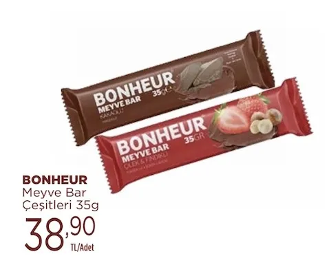 Bonheur Meyve Bar Çeşitleri 35G