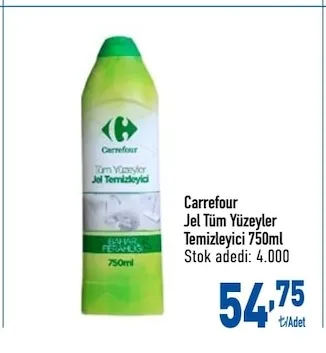 Carrefour Jel Tüm Yüzeyler Temizleyici 750Ml