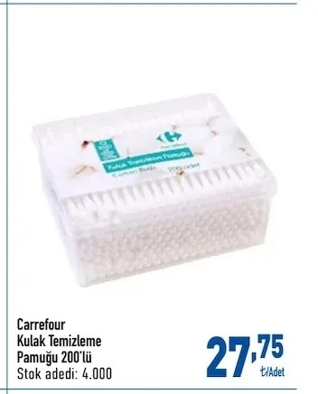 Carrefour Kulak Temizleme Pamuğu 200'Lü