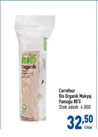Carrefour Bio Organik Makyaj Pamuğu 80'Li