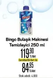 Bingo Bulaşık Makinesi Temizleyici 250 Ml