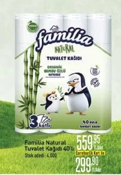 Familia Natural Tuvalet Kağıdı 40'Lı
