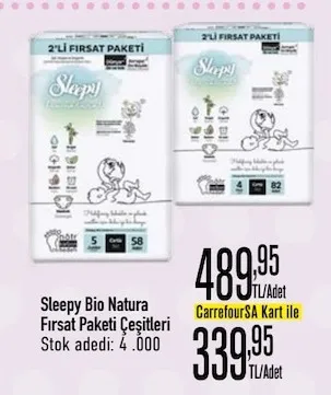 Sleepy Bio Natura Fırsat Paketi Çeşitleri
