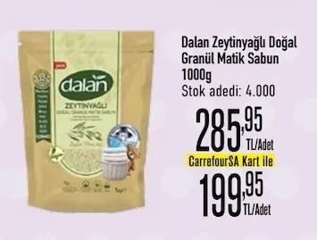Dalan Zeytinyağlı Doğal Granül Matik Sabun 1000G
