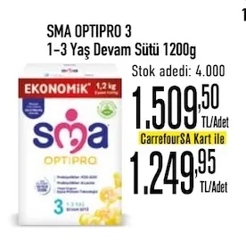 Sma Optipro 3 1-3 Yaş Devam Sütü 1200G