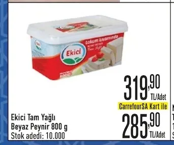 Ekici Tam Yağlı Beyaz Peynir 800 G