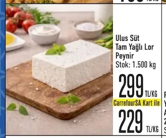 Ulus Süt Tam Yağlı Lor Peynir