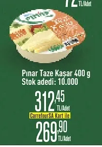 Pınar Taze Kaşar 400 G