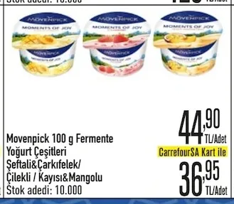 Movenpick 100 G Fermente Yoğurt Çeşitleri Şeftali&Çarkıfelek/ Çilekli / Kayısı&Mangolu