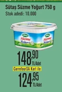 Sütaş Süzme Yoğurt 750 G