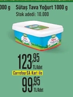 Sütaş Tava Yoğurt 1000 G