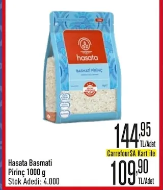Hasata Basmati Pirinç 1000 G