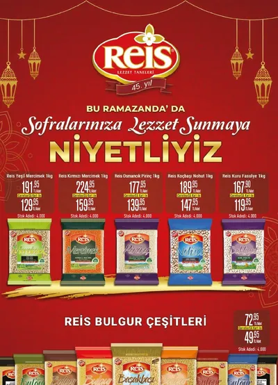 Reis Kırmızı Mercimek 1Kg