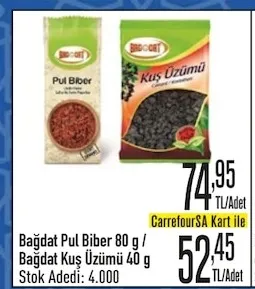 Bağdat Pul Biber 80 G / Bağdat Kuş Üzümü 40 G