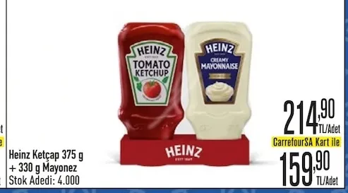 Heinz Ketçap 375 G + 330 G Mayonez