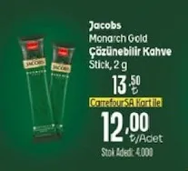 Jacobs Monarch Gold Çözünebilir Kahve Stick, 2 G