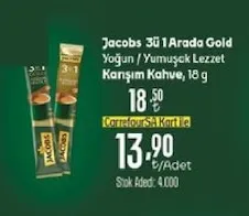 Jacobs 3Ü 1 Arada Gold Yoğun / Yumuşak Lezzet Karışım Kahve, 18 G