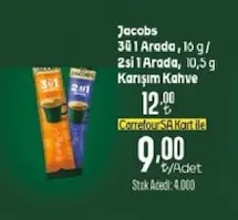 Jacobs 3Ü 1 Arada, 16 G / 2Si 1 Arada, 10,5 G Karışım Kahve