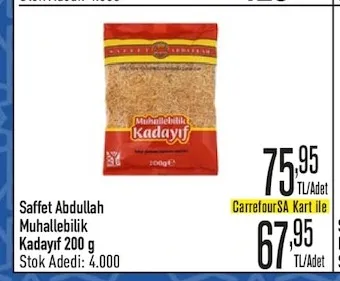 Saffet Abdullah Muhallebilik Kadayıf 200 G