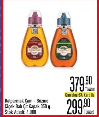 Balparmak Çam – Süzme Çiçek Balı Çit Kapak 350 G