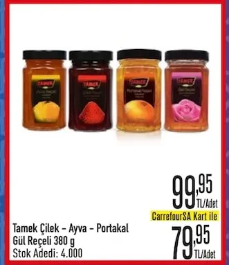 Tamek Çilek - Ayva - Portakal Gül Reçeli 380 G