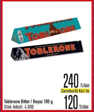 Toblerone Bitter / Beyaz 100 G