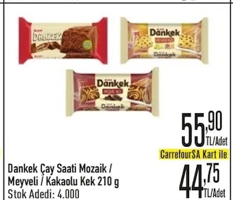 Dankek Çay Saati Mozaik / Meyveli / Kakaolu Kek 210 G