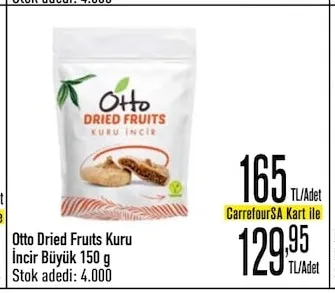 Otto Dried Fruits Kuru İncir Büyük 150 G